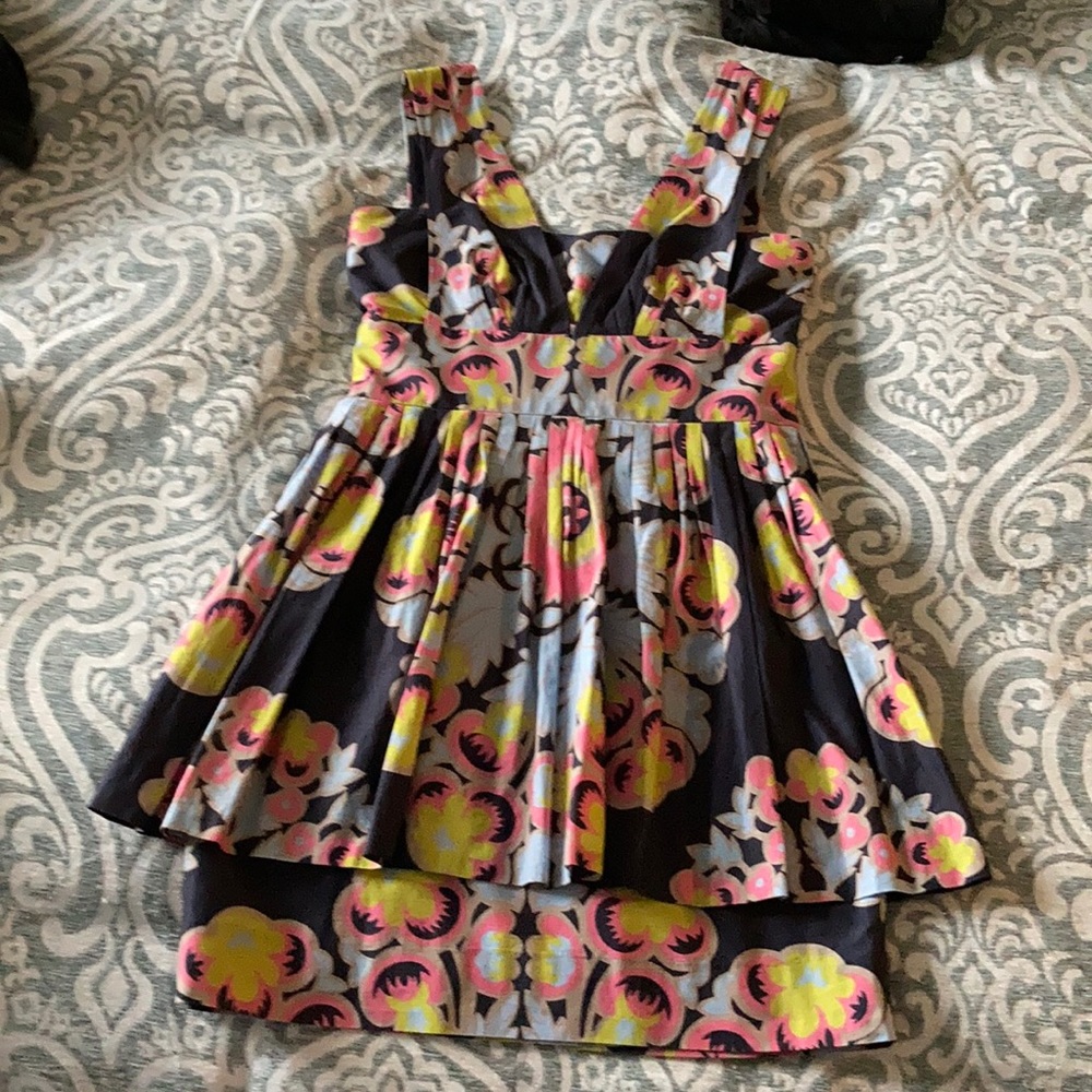 Navy floral dress